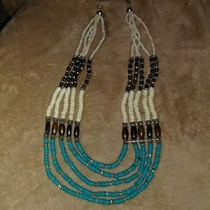 Turquoise & Bone Necklace